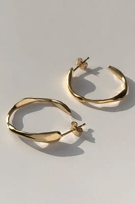 Bar Jewellery Ripple Earrings gold