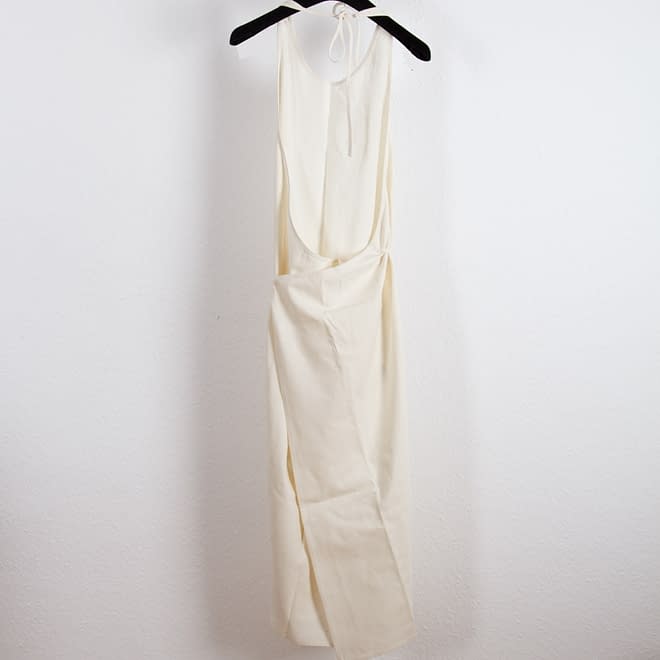 Apron Dress - Raw Silk-4615